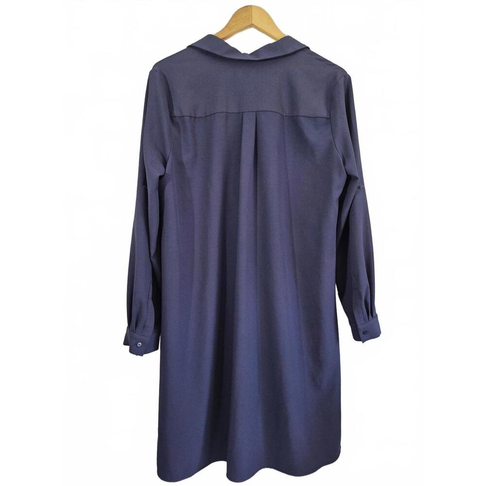 Grace Elements Navy Blue Button Down Tunic Style … - image 3